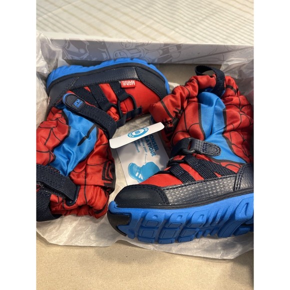 NIB - Marvel Stride Rite Spider-Man Sneaker Boot Toddler Lil Kids 4W - Picture 1 of 8